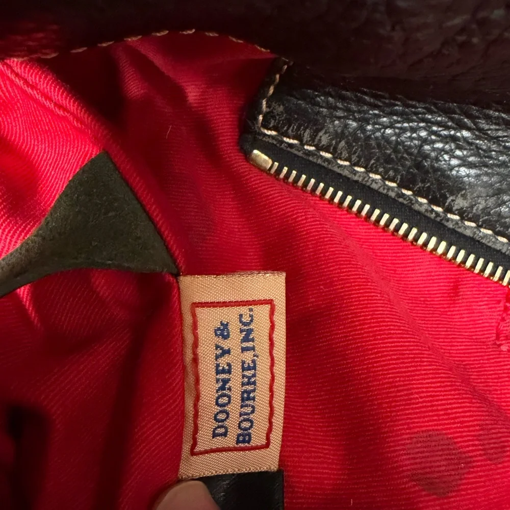 Dooney and Bourke Black Pebbled Leather Tote Bag - Picture 3 of 5